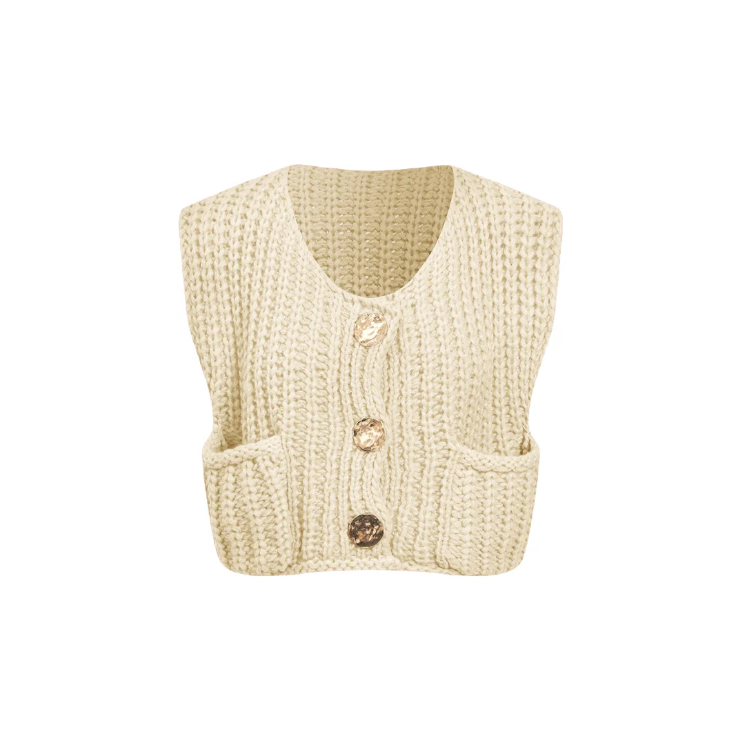 Elegante beige Weste