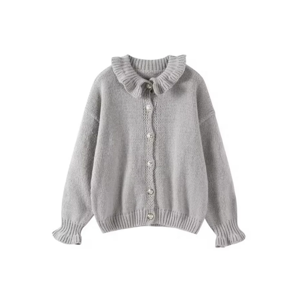 Rüschen-Strick-Cardigan