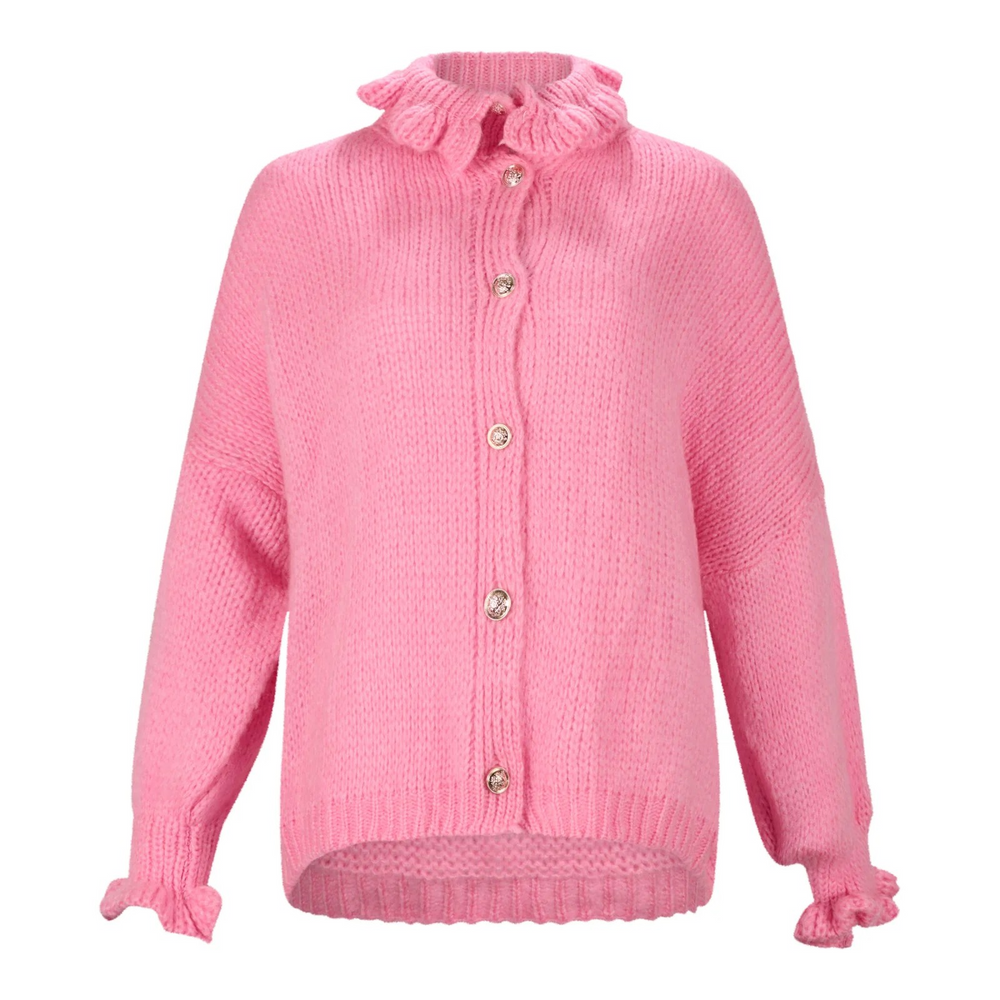 Rüschen-Strick-Cardigan