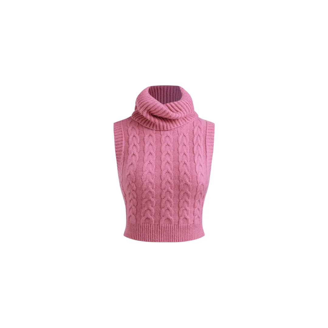 Strickpullover mit Zopfmuster